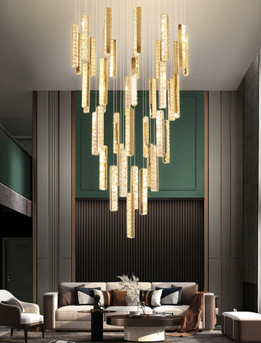 Light Luxury Modern Crystal Staircase Chandelier